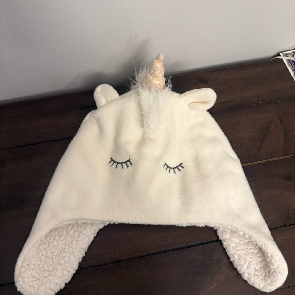 Baby GAP Unicorn Sherpa Fleece Earflap Winter Hat Size M/L (4–5)